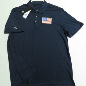 New XL USA Navy ADIDAS Men's db #186T Golf Polo Shirt